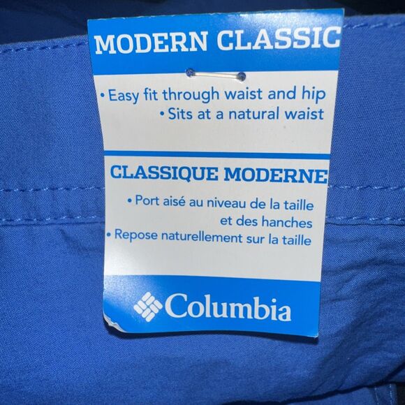 Columbia Men's Washed Out Shorts Blue 42 Inseam 8” Hiking Trail Outdoors New - Picture 4 of 9